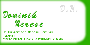 dominik mercse business card